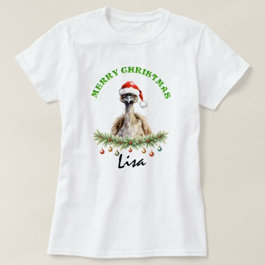 Christmas Oz Animals Emu Matching Women's T-Shirt (Design vorne)