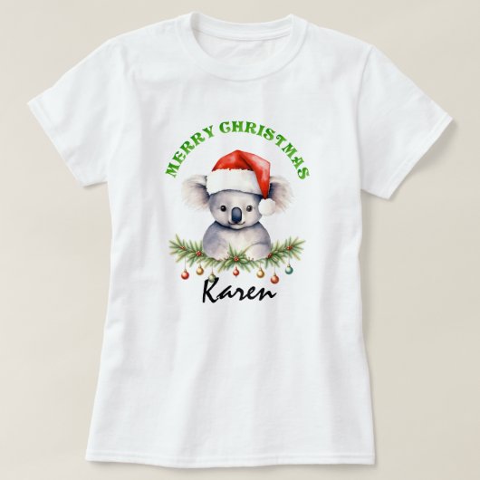 Christmas Oz Animals Koala Matching Women's T-Shirt (Design vorne)