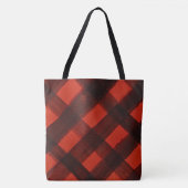 Christmas Painted Red Black Plaid Tartan Holiday Tasche (Vorderseite)