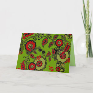 Christmas Paisley Card Feiertagskarte
