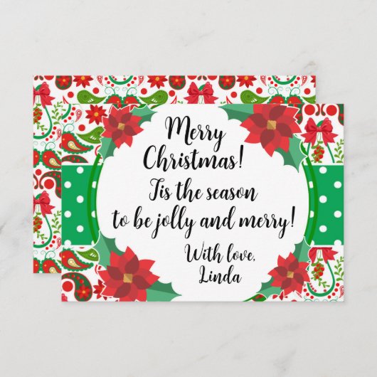 Christmas Paisley & Poinsettia Jolly (Vorne/Hinten)