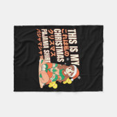 Christmas Pajama Anime Girl Japanese Manga Otaku Fleecedecke (Vorderseite (Horizontal))