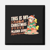 Christmas Pajama Anime Girl Japanese Manga Otaku Magnet (Vorne)