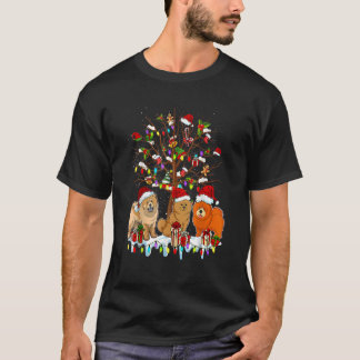 Christmas Pajama Chow Chow Tree Xmas Hund Vater Ma T-Shirt