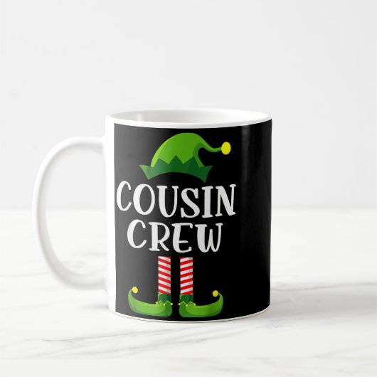 Christmas Pajama Cousin Crew Funny Elf Matching Pa Kaffeetasse (Links)