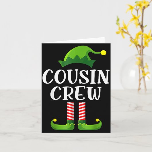 Christmas Pajama Cousin Crew Funny Elf Matching Pa Karte (Gelbe Blume)