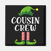 Christmas Pajama Cousin Crew Funny Elf Matching Pa Magnet (Vorne)
