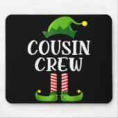 Christmas Pajama Cousin Crew Funny Elf Matching Pa Mousepad (Vorne)