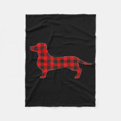 Christmas Pajama Dachshund Dog Tee Dogs Pajamas Xm Fleecedecke (Vorderseite)