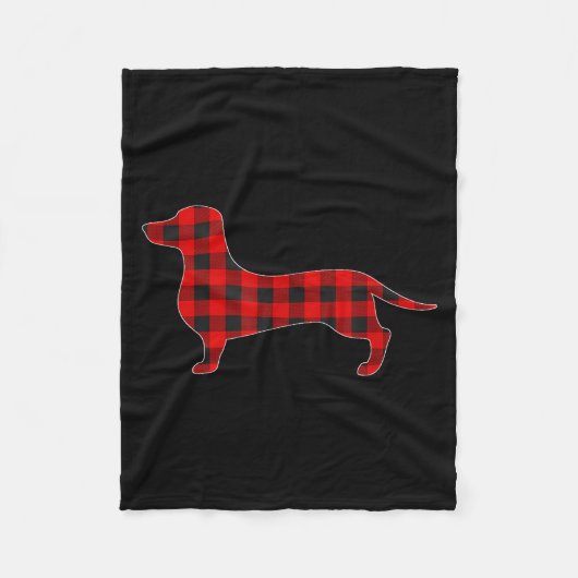 Christmas Pajama Dachshund Dog Tee Dogs Pajamas Xm Fleecedecke (Vorderseite)