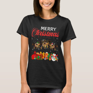Christmas Pajama Dragon Lover Xmas Tree Lights Ani T-Shirt