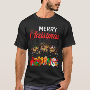 Christmas Pajama Dragon Lover Xmas Tree Lights Ani T-Shirt
