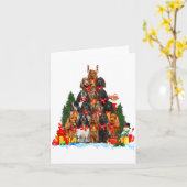 Christmas Pajama English Er Spaniel Xmas Tree  Karte (Gelbe Blume)