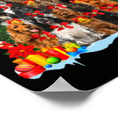 Christmas Pajama English Er Spaniel Xmas Tree Poster (Ecke)