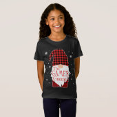 Christmas Pajama Family Gift Gamer Gnome Buffalo P T-Shirt (Vorne ganz)