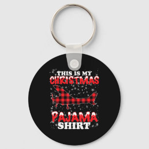 Christmas Pajama Funny Aviation Airplan Geschenk Schlüsselanhänger