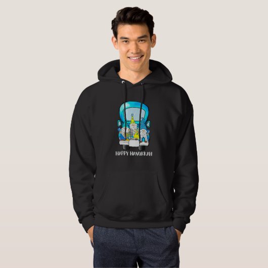 Christmas Pajama Gnomes On Truck Happy Hanukkah Me Hoodie (Vorne ganz)