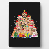 Christmas Pajama Golden Retriever Tree Xmas Gift D Fotoplatte (Vorderseite)