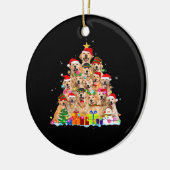 Christmas Pajama Golden Retriever Tree Xmas Gift D Keramik Ornament (Links)