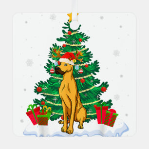 Christmas Pajama Great Dane Tree Xmas Hund Vater M Ornament Aus Metall