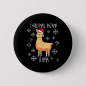 Christmas Pajama Llama Button (Vorderseite)
