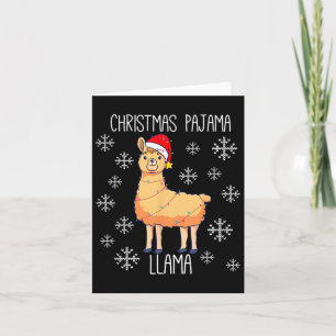 Christmas Pajama Llama Karte
