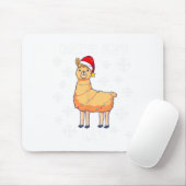 Christmas Pajama Llama Mousepad (Mit Mouse)