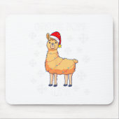 Christmas Pajama Llama Mousepad (Vorne)