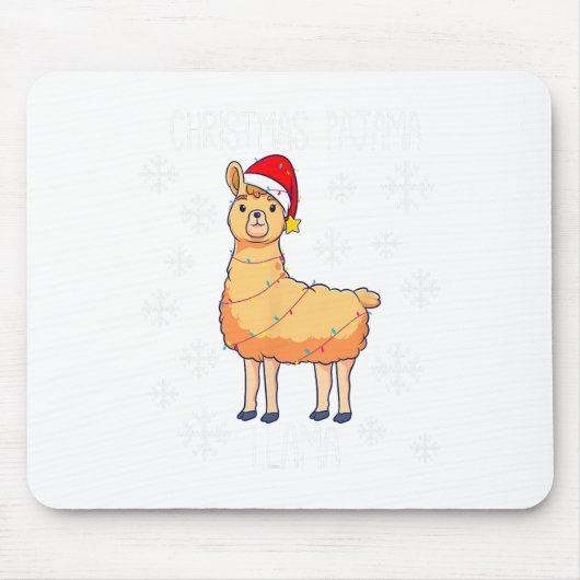 Christmas Pajama Llama Mousepad (Vorne)