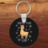 Christmas Pajama Llama Schlüsselanhänger (Vorderseite)