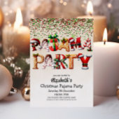 Christmas Pajama Party Candy Cane Weihnachtsmannmü Einladung