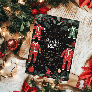 Christmas Pajama Party Einladung