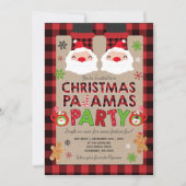 Christmas Pajama Party Einladung Holiday Pajamas (Vorderseite)