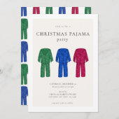 Christmas Pajama Party Einladung | PJ Holiday Part (Vorne/Hinten)