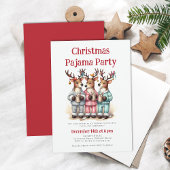 Christmas Pajama Party Funny Reindeer Sleepover Einladung