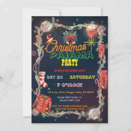 Christmas Pajama Party | Holiday Family Invite Einladung