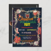 Christmas Pajama Party | Holiday Family Invite Postkarte (Vorne/Hinten)
