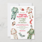 Christmas Pajama Party Sleepover Geburtstag Einladung (Vorderseite)