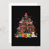 Christmas Pajama Rottweiler Tree Xmas Vater Mama Einladung (Vorne/Hinten)