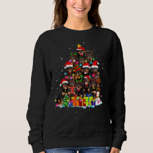 Christmas Pajama Rottweiler Tree Xmas Vater Mama Sweatshirt