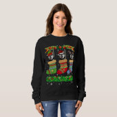 Christmas Pajama Siberian Husky Dog Sweatshirt (Vorne ganz)