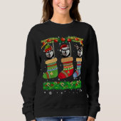 Christmas Pajama Siberian Husky Dog Sweatshirt (Vorderseite)