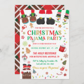 Christmas Pajama Slumber Party Einladung (Vorne/Hinten)