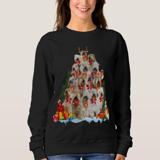 Christmas Pajama Soft Coating Wheaten Terrier Xmas Sweatshirt (Vorderseite)