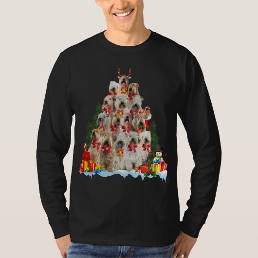 Christmas Pajama Soft Coating Wheaten Terrier Xmas T-Shirt (Vorderseite)