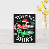 Christmas Pajama This Is My Christmas Pajama Xmas Karte (Gelbe Blume)