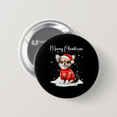 Christmas Pajamas Chihuahua Christmas Outfit Chihu Button (Vorne & Hinten)
