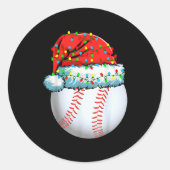 Christmas Pajamas Family Matching Baseball Men Wom Runder Aufkleber (Vorderseite)