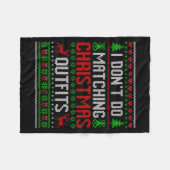 Christmas Pajamas Family Matching - I Don't Do Mat Fleecedecke (Vorderseite (Horizontal))