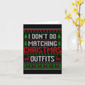 Christmas Pajamas Family Matching - I Don't Do Mat Karte (Gelbe Blume)